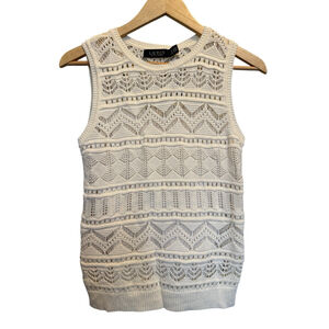 Polo Ralph Lauren Tank Top Pointelle Knit Crochet Sleeveless Size Small NWT